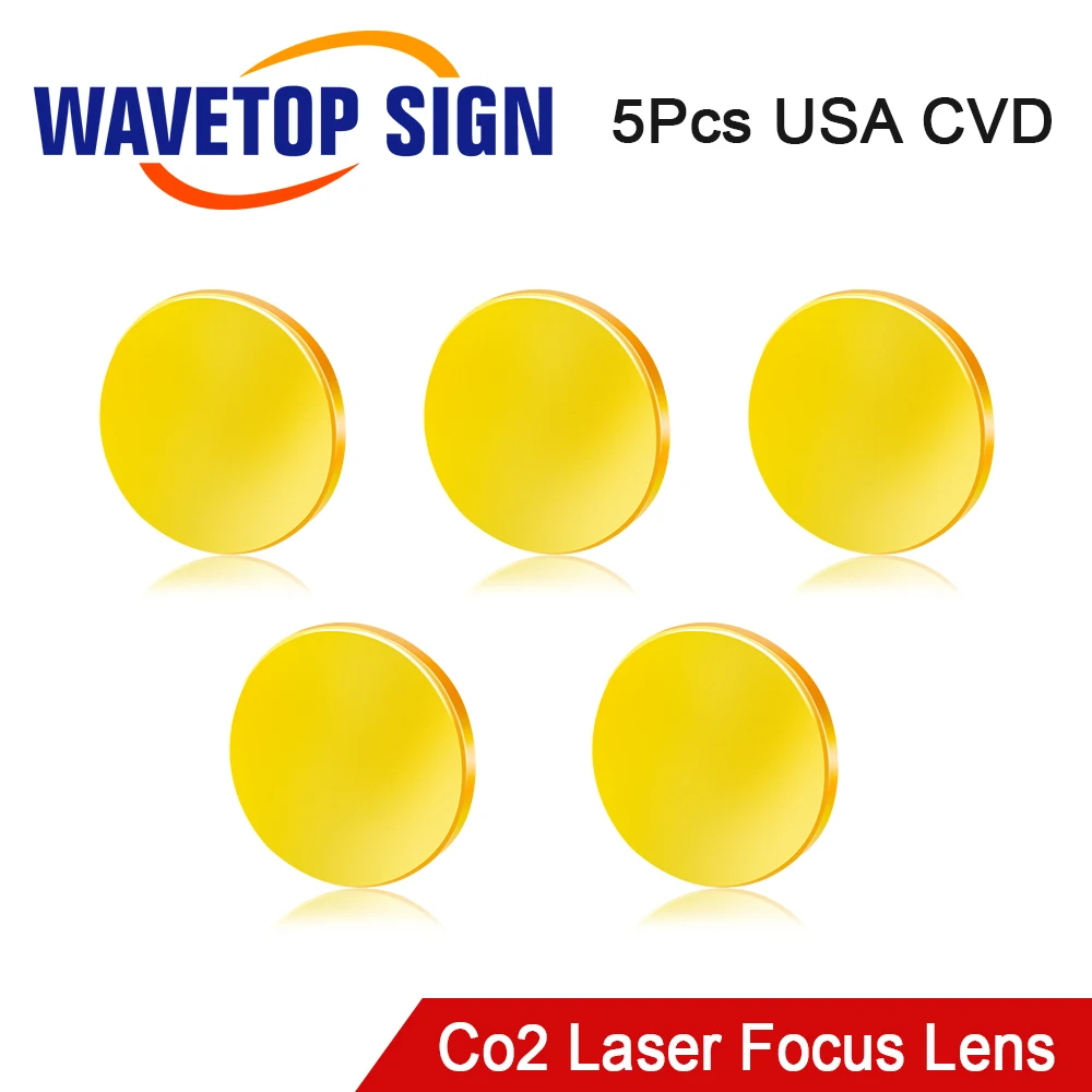 Wavetops ZnSe Co2-Laser-Fokuslinse, Durchmesser 12/15/18/19,05/20 mm, FL38,1/50,8/63,5/76,2/101,6 mm, für CO2-Lasergravur-Schneidemaschine
