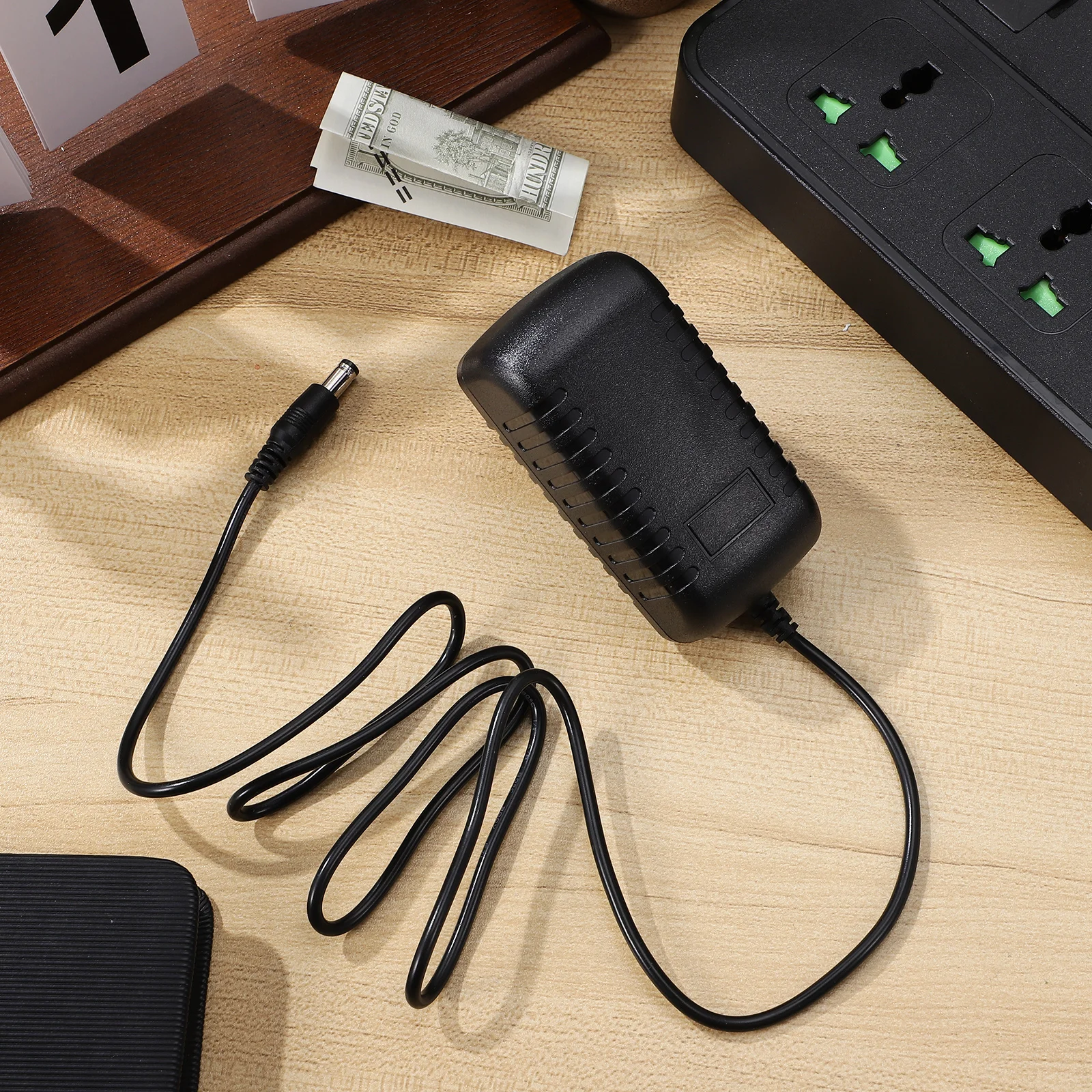 

1pc Charging Plug Storage Box Black Long Cable Hidden Compartment for Cash Money Safe Valuables Organizer Mechanical Safe