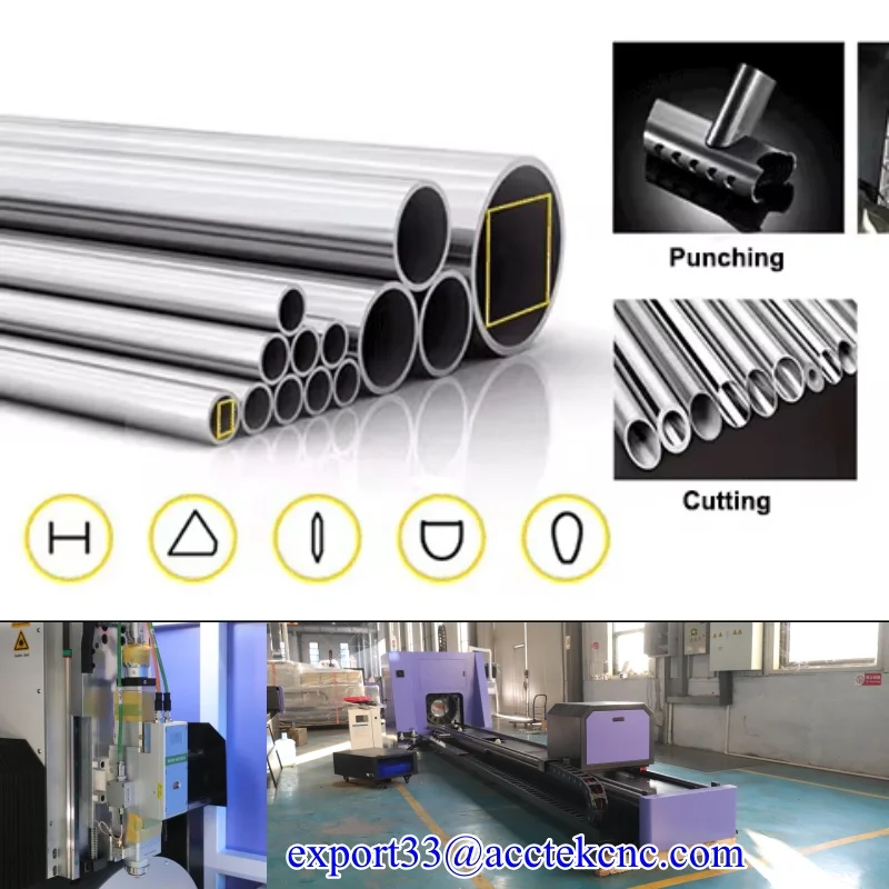 AKJ60f 3000W Laser Tube Cutting Machine Auto Feed Cnc Fiber Laser Cutting Machine for Metal Pipe Tube