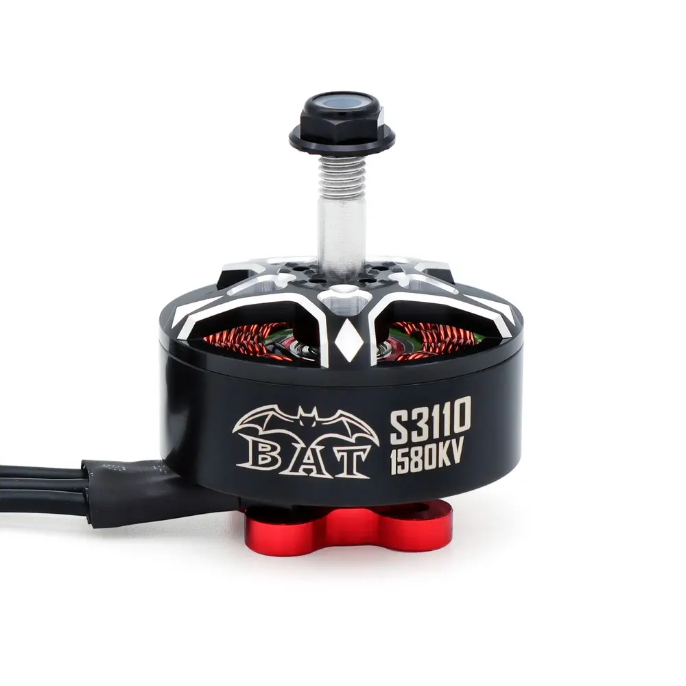 RoRuSFPV Outrunner Brushless Motor,5.0mm Shaft FPV Motor (800KV/1280KV/1580KV)-M5 Steel Axle; 18AWG 250mm Wires; Single-Strand W