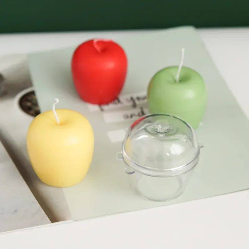 DIY Apple Mold for Candle Making Handmade Plastic Scented molds for candles Apple Shape Candle Moulds Christmas Molds