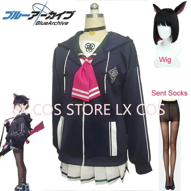 Anime Blue Archive Kazusa Coat Cosplay Costume Suit Uniform Carnival Costumes For Women Girls Cos Clothes