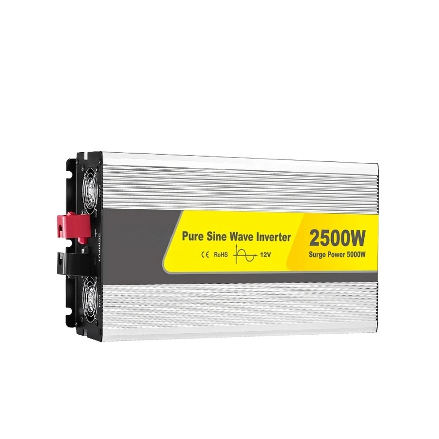 DC 12V to AC 220V 2500W Power Inverter Pure Sine Wave Converter with LCD Display Home Inversor