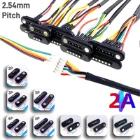Conector de dispositivo de comunicación Industrial, Pin Pogo magnético 2A, paso de 2,54 MM, 2, 3, 4, 5, 6 pines, pulsera inteligente masculina y femenina, cargador CC