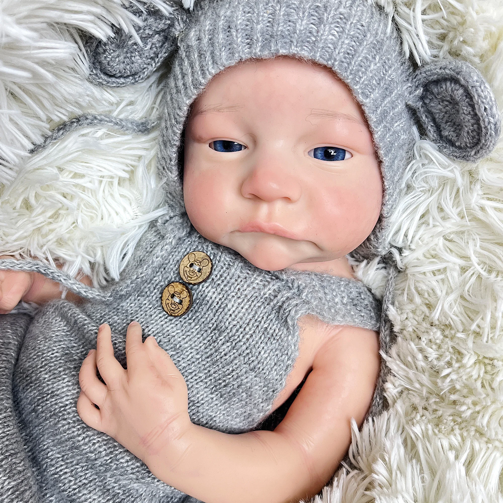 45CM Full Body Solid Silicone Bebe Reborn Family's Gift Muñeca Corpo De Silicone Inteiro Levis Girl Whole Silicone Reborn Doll