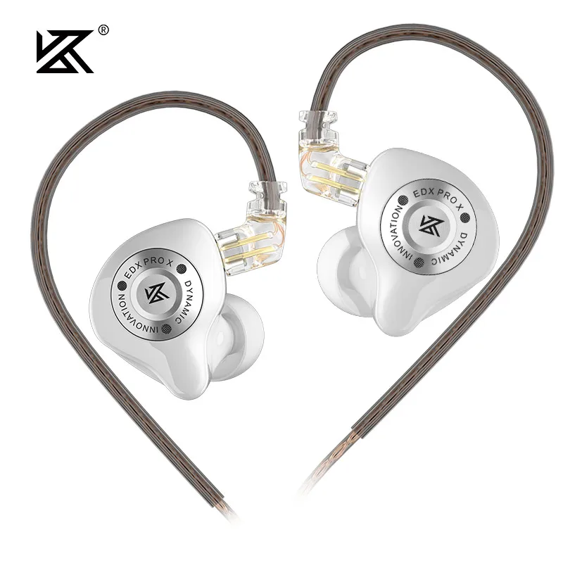 KZ EDX Pro X Fones de Ouvido Esportivos HIFI 0,78mm 2Pin Cabo Removível Microfone HD Redução de Ruído Para Jogos e Uso Diário
