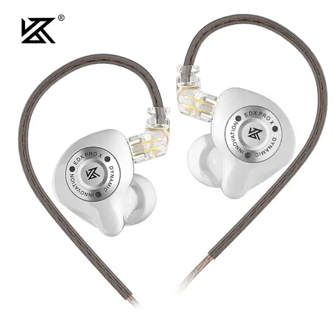 KZ EDX Pro X Fones de Ouvido Esportivos HIFI 0,78mm 2Pin Cabo Removível Microfone HD Redução de Ruído Para Jogos e Uso Diário