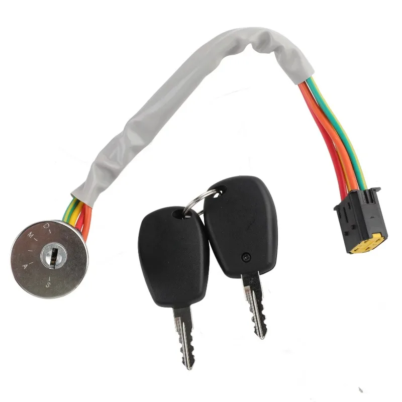 Car Ignition Switch Lock Barrel Cylinder with Key 487004353R for Renault Dacia Logan Sandero Duster Engine Start Switch