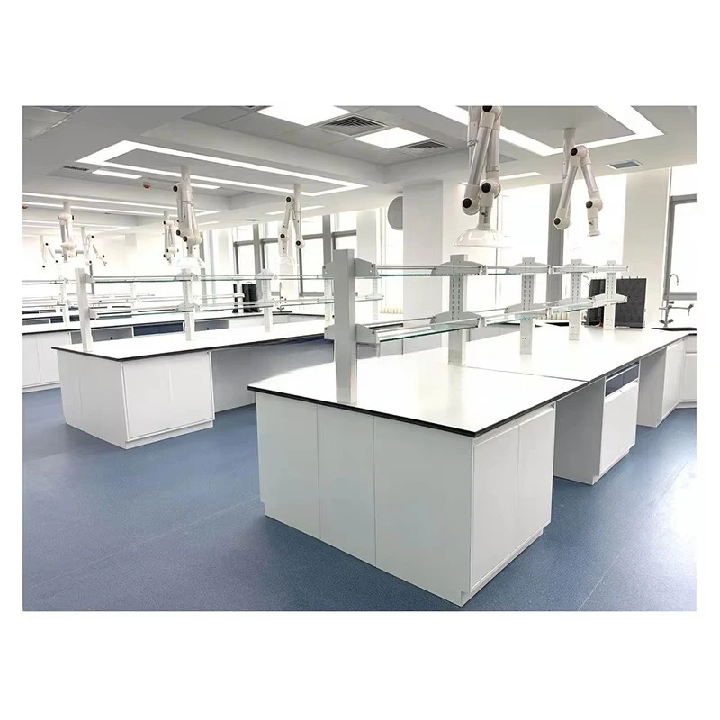Medical Laboratory Furniture Island Table Electronic Biology Island Work Bench with Sink - view 5