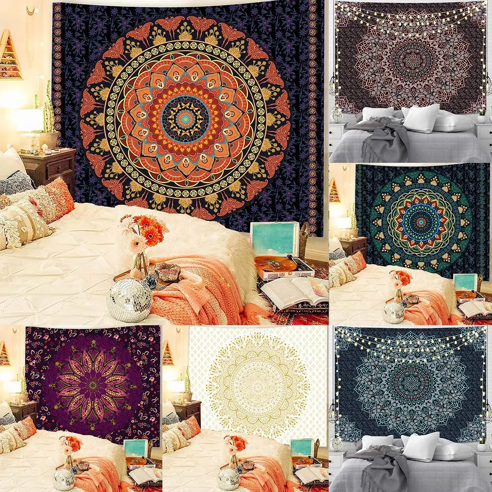 

Flower Bohemian hanging cloth Mandala wall hanging home decoration wall cloth Living room bedroom wall decoration tapestry