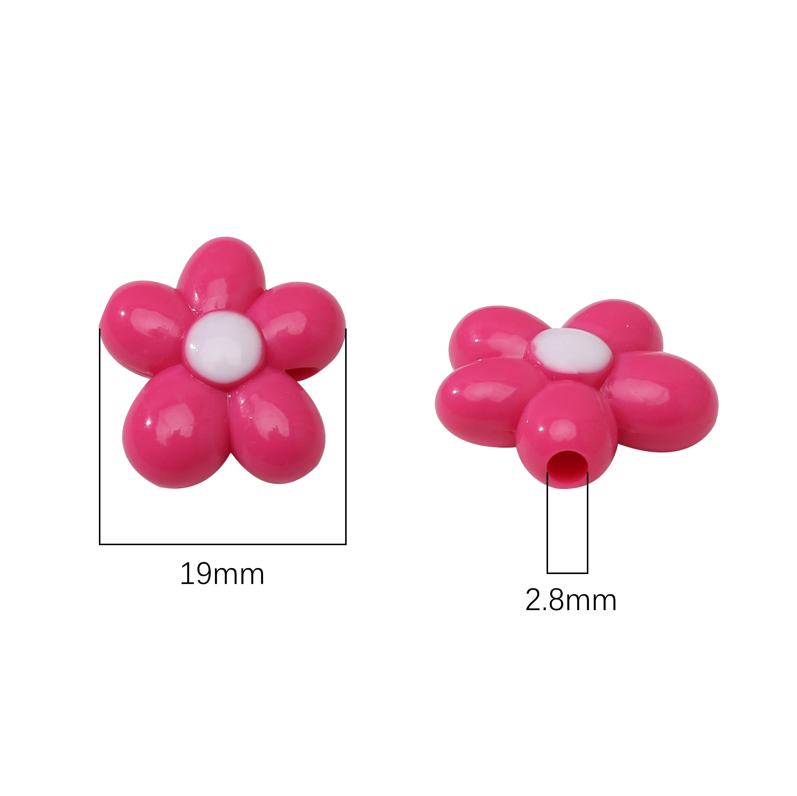 5 قطعة/الحزمة 19 مللي متر قطرات زيت الأكريليك خمسة البتلة زهرة فضفاض الخرز ل عقد دي اي واي سوار القرط صنع المجوهرات الحلي #6