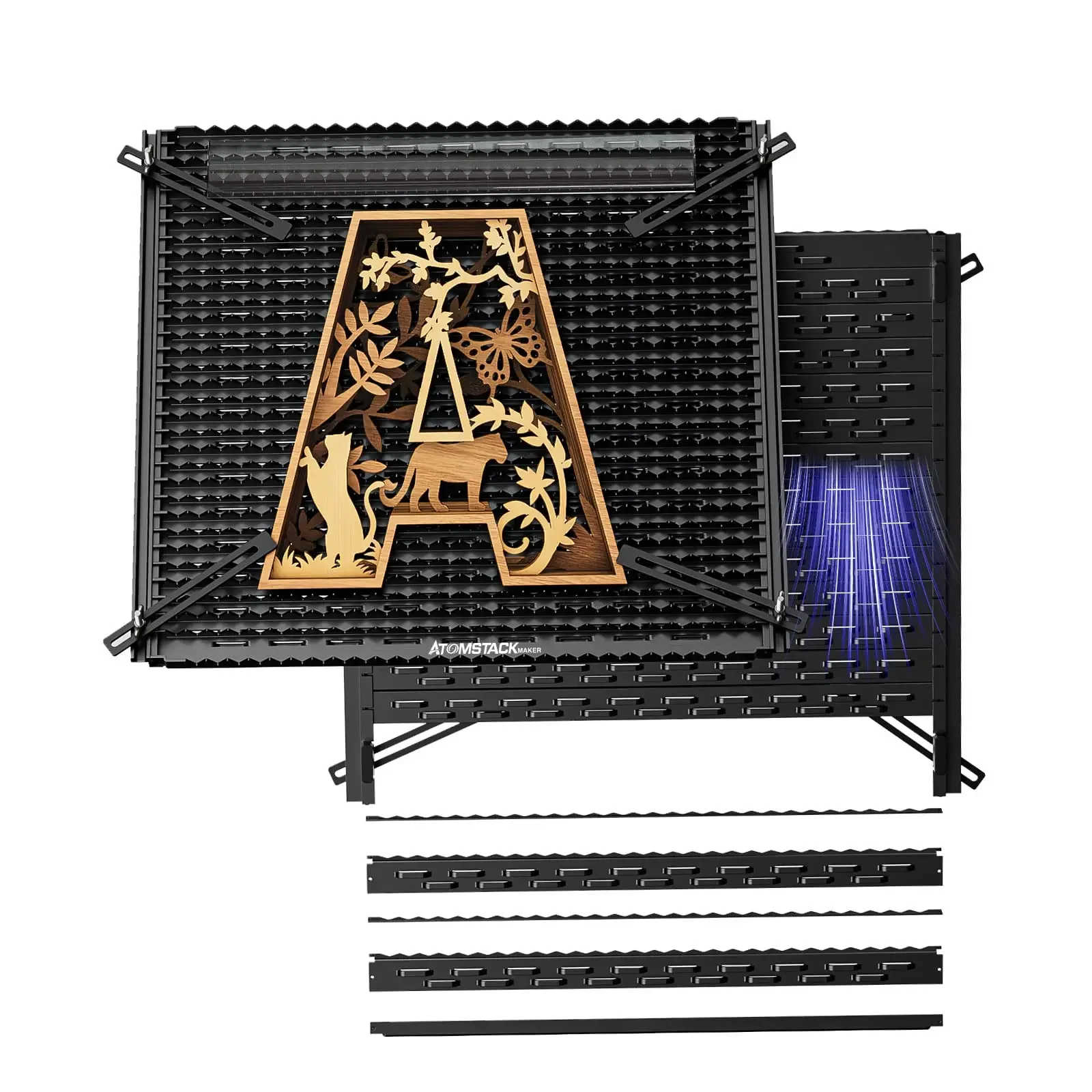 F3 Matrix Laser Honeycomb Work Table Metal Honeycomb Protective Plate Laser Bed for Laser Engraver 460x425mm