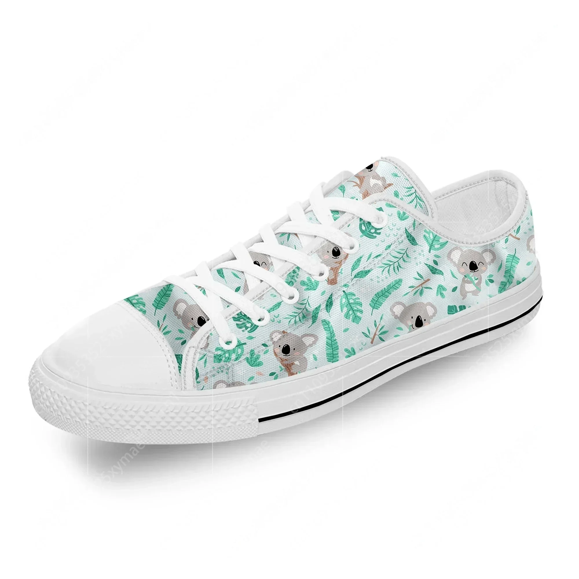 

Koala Cute Funny Kawaii Cartoon White Cloth Fashion 3D Print Low Top Canvas Shoes Men Women Lightweight Breathable Sneakers