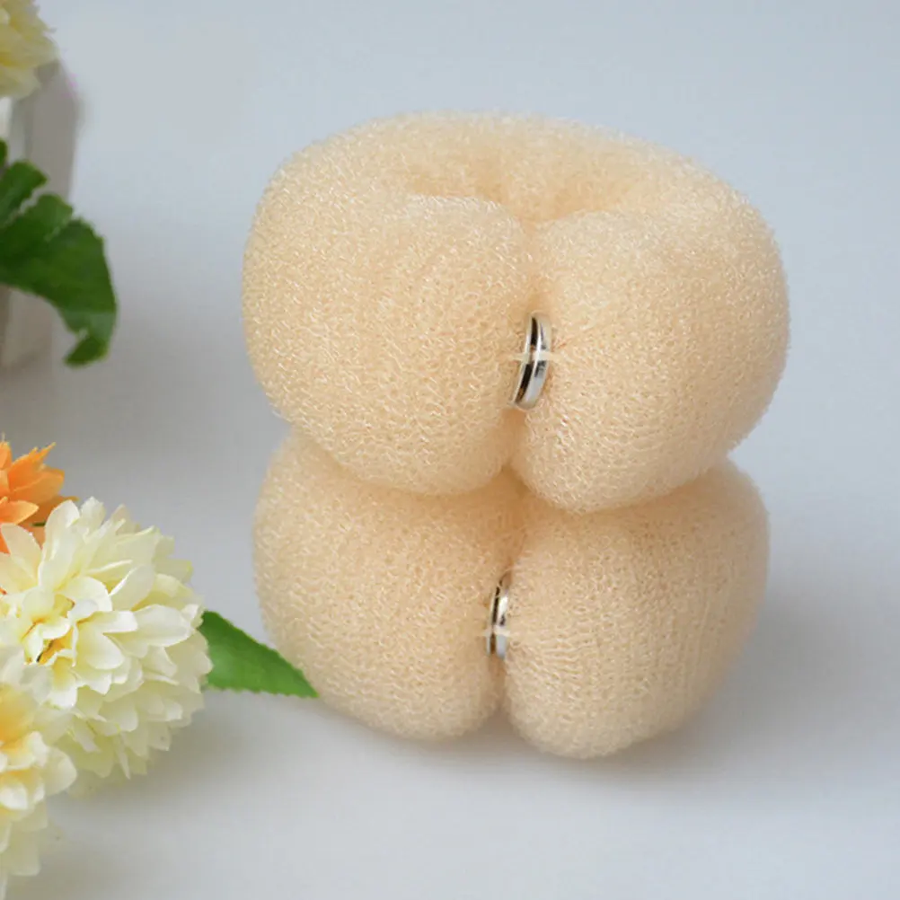 3 piezas: moldeador de moños para el cabello, herramienta de estilismo elástica de nailon para crear moños con el cabello largo, ideal para la oficina, fiestas y el hogar, para un look elegante.
