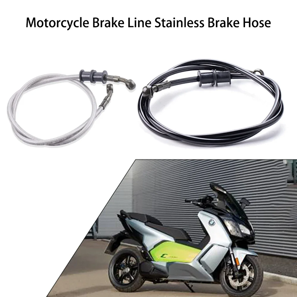 100mm~5000mm 28 degrees 10mm Banjo Braided oil Hose Motorcycle Braided Steel Brake Clutch Hose Pipe Flexible Brake Line for Bike