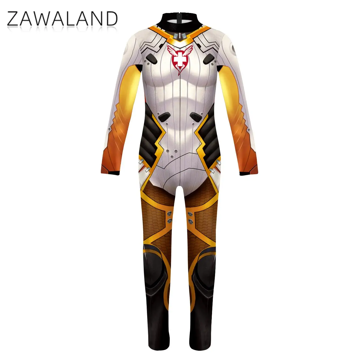 Zawaland-Tenues assorties à la mode pour la fête d'Halloween, Vêtements unisexes College en 3D Anime, Costumes de batterie Zentai, Combinaison d'animaux sexy, Barboteuse