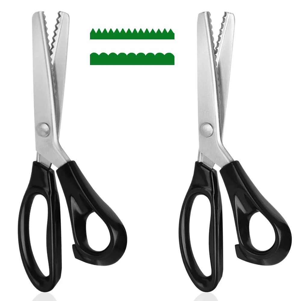 

Pinking Shears Scissors for Fabric Professional Stainless Steel Dressmaking Scissors Zig Zag Scissors for Fabric Sewing Cutting