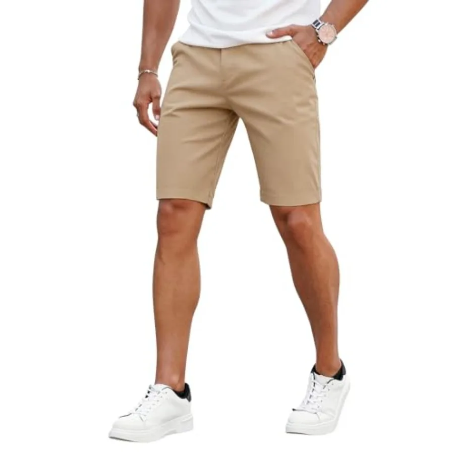 

Мужские шорты GINGTTO Slim Fit, 9-дюймовый шов, эластичные шорты-чинос