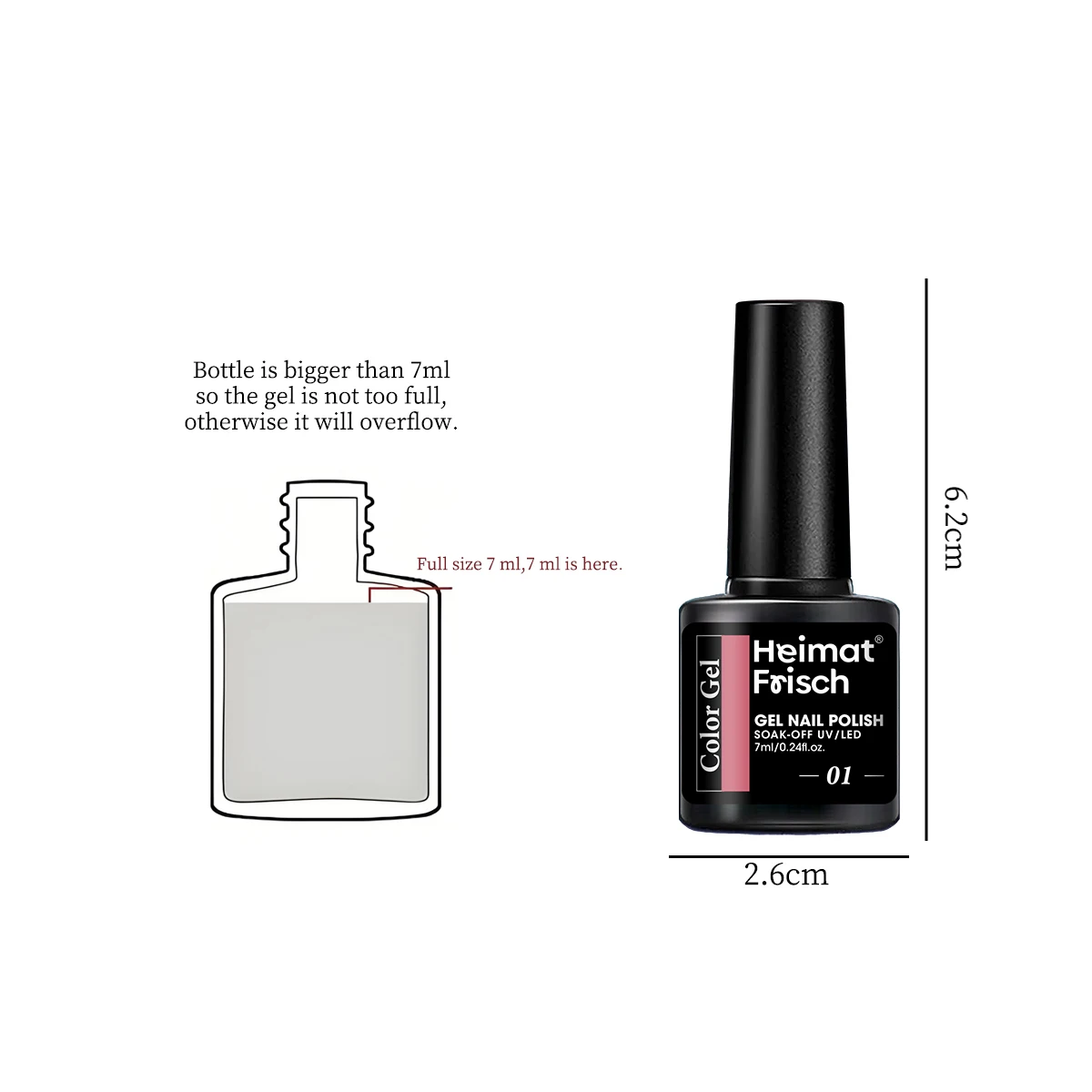 تلميع LED قابل للإزالة سعة 0.24 أونصة، يدوم طويلاً وسريع الجفاف، مناسب لصالونات المنزل وكهدية للنساء. مسمار مائي #3