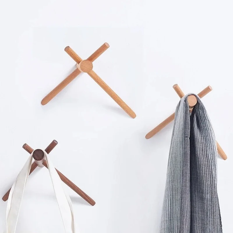 

Wall Hook Coat Rack Hangers Decorative Storage for Clothes Caps Wall-Mounted Shelf and Hook Organizer