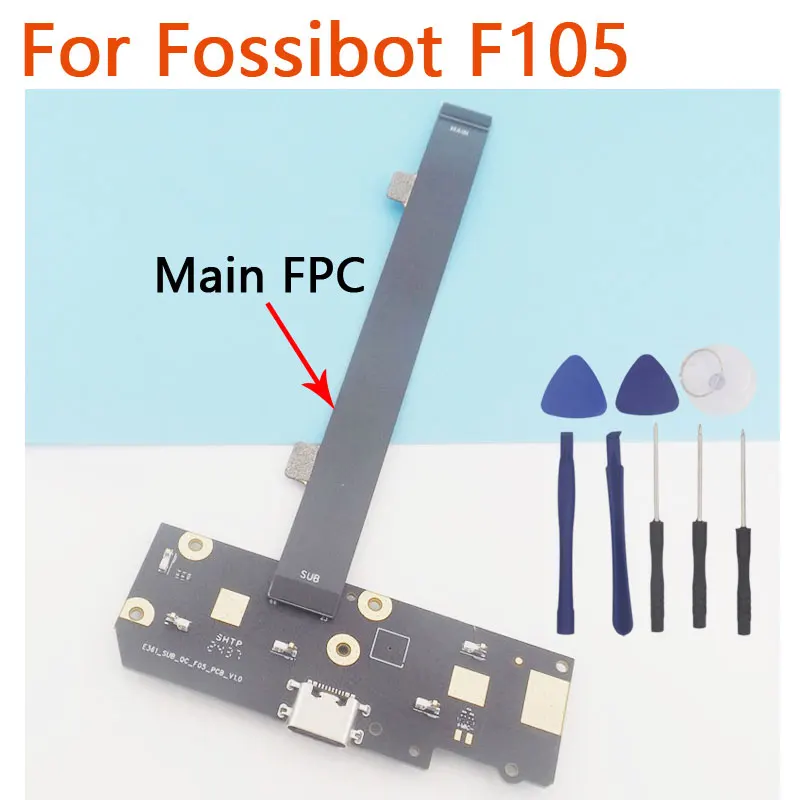 

Новая оригинальная USB-плата Fossibot F105, плата порта зарядки с основным кабелем FPC, гибкий FPC для смартфона Fossibot F105,