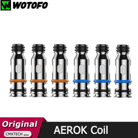 3pcs/box Original Wotofo Aerok Coil 0.6ohm/0.8ohm nexMESH tech vaporizer For E Cigarette Wotofo Aerok Pod Kit Cartridge