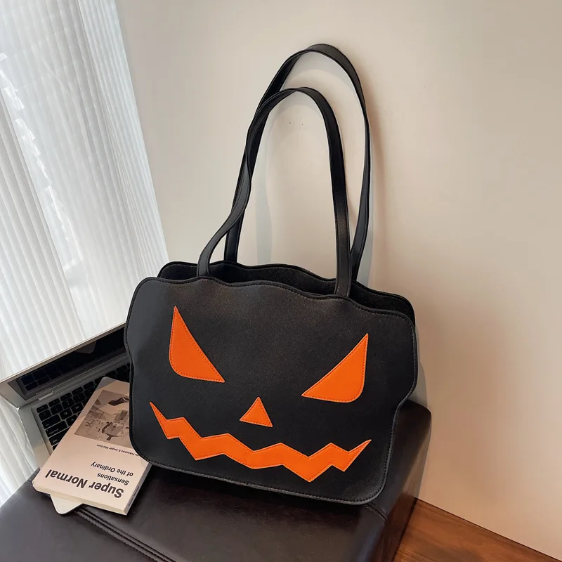 

2025 Pumpkin Tote Bag Novelty Fall Shoulder Purse for Women Unique Harvest Crossbody Bag with Adjustable Strap