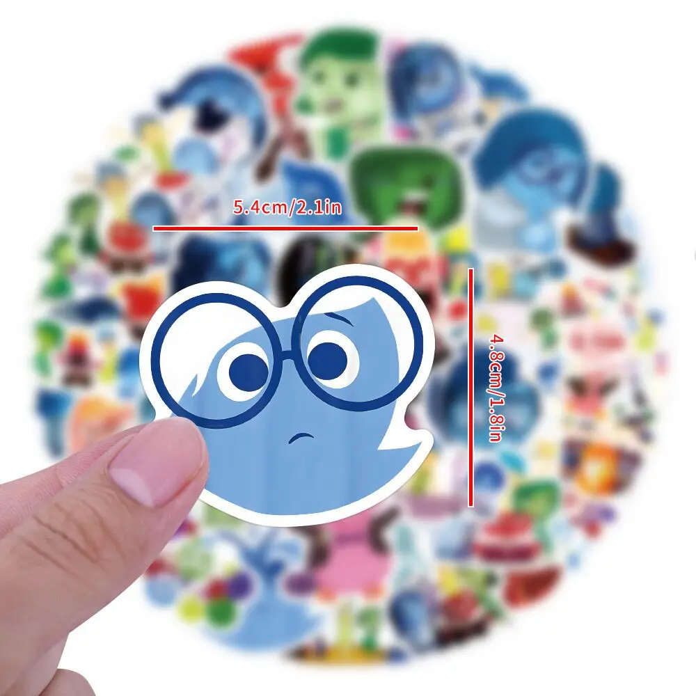 10/60pcs Disney Movie INSIDE OUT Stickers Kid Cartoon Sticker Waterproof Scrapbooking Laptop Skateboard Bike Funny Decal Toys