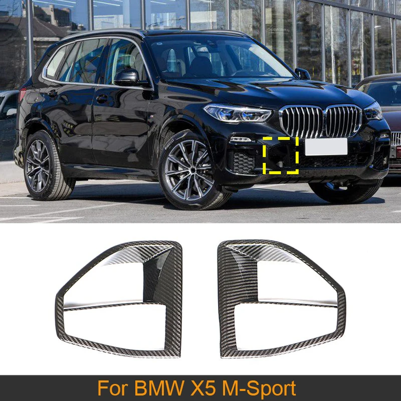 Carbon Fiber Car Front Bumper Air Vents Covers Trims For BMW X5 M-Sport 2019 2020 Front Bumper Air Vent Trims Covers Sticker