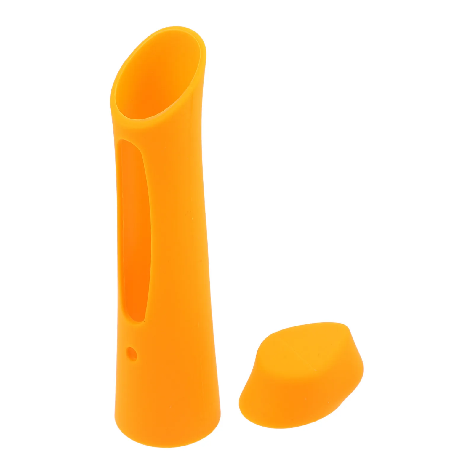 Silicone Facial Beauty Device Cover Compatible Matte Orange Handheld Skincare Tool Protective Case Beauty Gadget