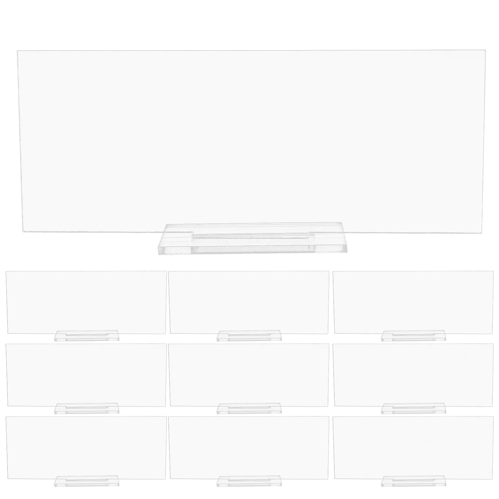 

1 Set Of Acrylic Table Numbers Sign Blank Seating Display Holder For Wedding Restaurant Market Reusable Clear Desk Stand Place