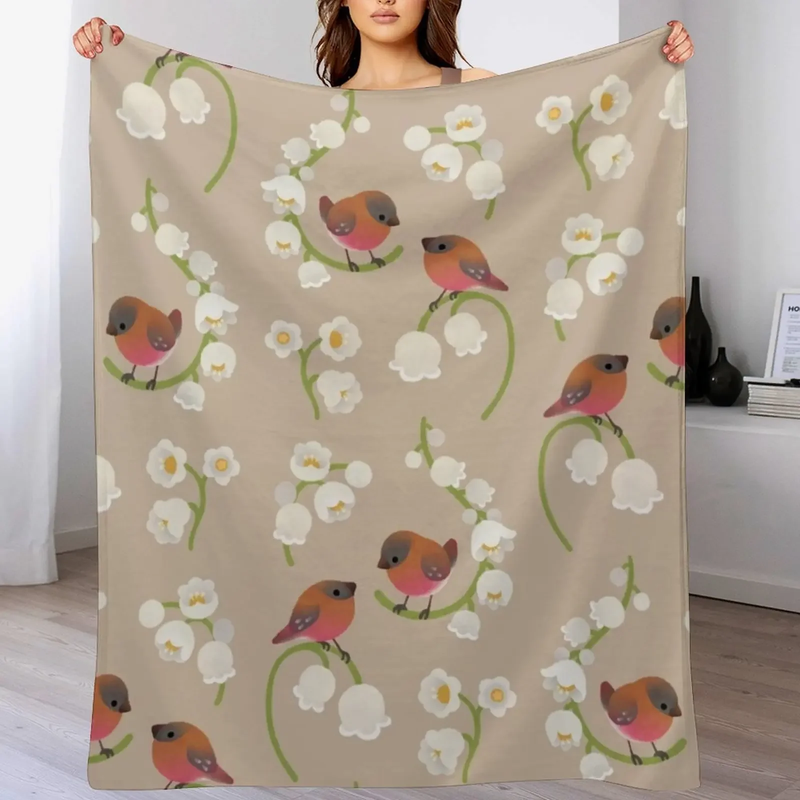 Brown capped rosy finch Throw Blanket Shaggy Vintage Kid'S Blankets