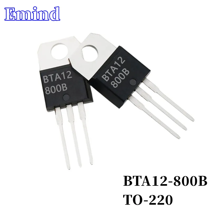 

5Pcs BTA12-800B BTA12 Thyristor TO-220 12A/800V DIP Triac Large Chip