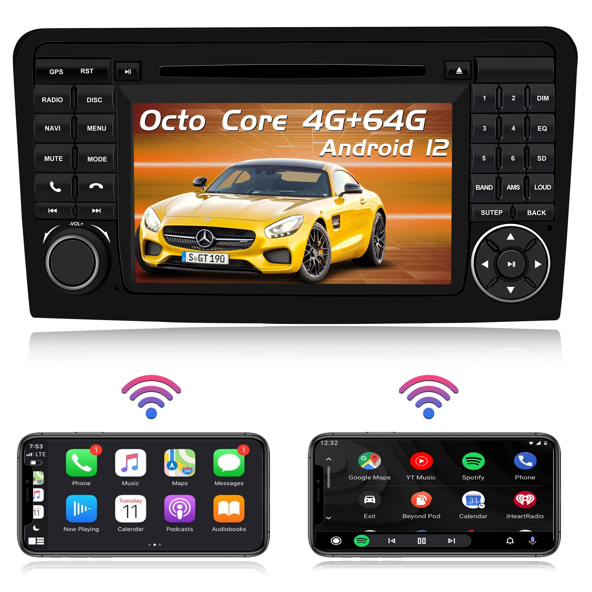 For Mercedes-Benz GL ML CLASS W164 X164 ML450 GL320 GL450 CD Play Android Radio  Car Radio Multimedia Player DVD GPS Navigation