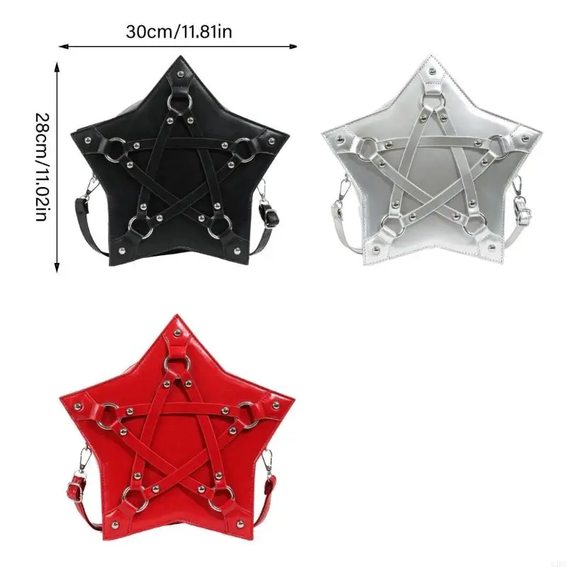 A3PE Gothic Star Pu Leather Counter Crossbod