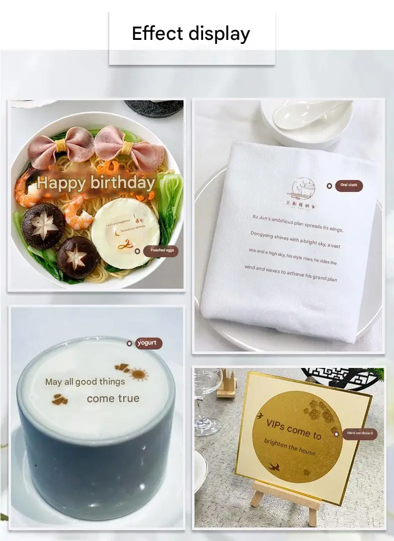 STLF JW للطابعة المسطحة الأوتوماتيكية Latte Art ماكينة طباعة القهوة التجارية الغذاء الصف الحبر الصالحة للأكل صورة شخصية فندق الغذاء