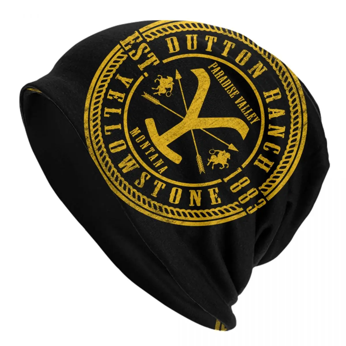 Yellowstone Ranch Skullies Beanies Caps Unisex Winter Warm Knitted Hat Men Women Fashion Adult Bonnet Hats Outdoor Ski Cap