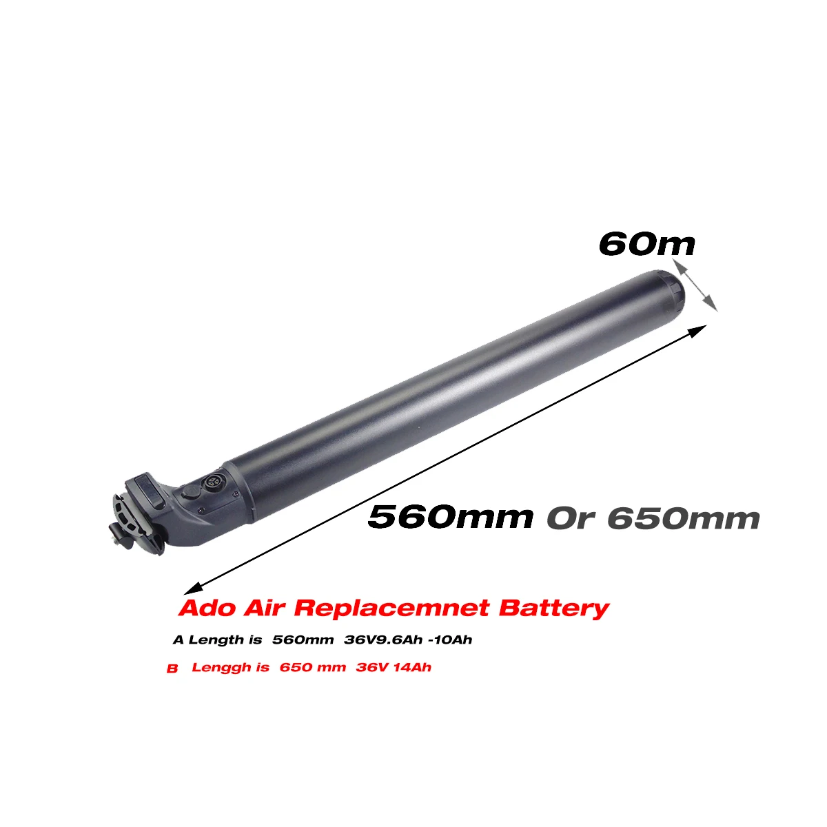 

ADO Air 20 28 36 В 9,6 Ач 14 Ач Батареи с нижней трубкой для 3-контактных электронных велосипедов серии Air ADO 20 28 Батарея Air Power