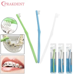 Cepillo de dientes de ortodoncia, cepillo Dental pequeño de corrección puntiaguda, cerdas suaves, cepillo Interdental de sabiduría, 1 piezas