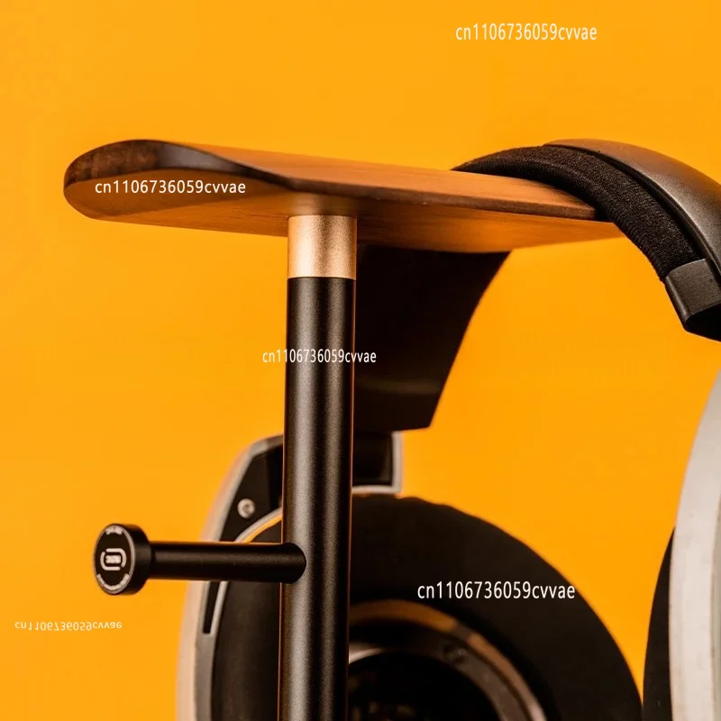 DHS800 Solid Wood Earphone Stand Head Mounted Walnut Base Anti Slip High End Premium Headphone Holder