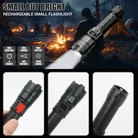 Ultra Bright LED Flashlight 1500LM Type-C Rechargeable Long Range Zoom Tactical Torch Outdoor Emergency Camping Fishing Lantern 4