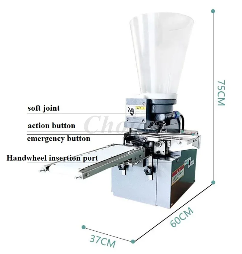 Máquina semiautomática para hacer dumplings Gyoza de mesa japonesa, 1500 unidades/H, máquina para hacer dumplings fritos pequeños para uso en restaurante