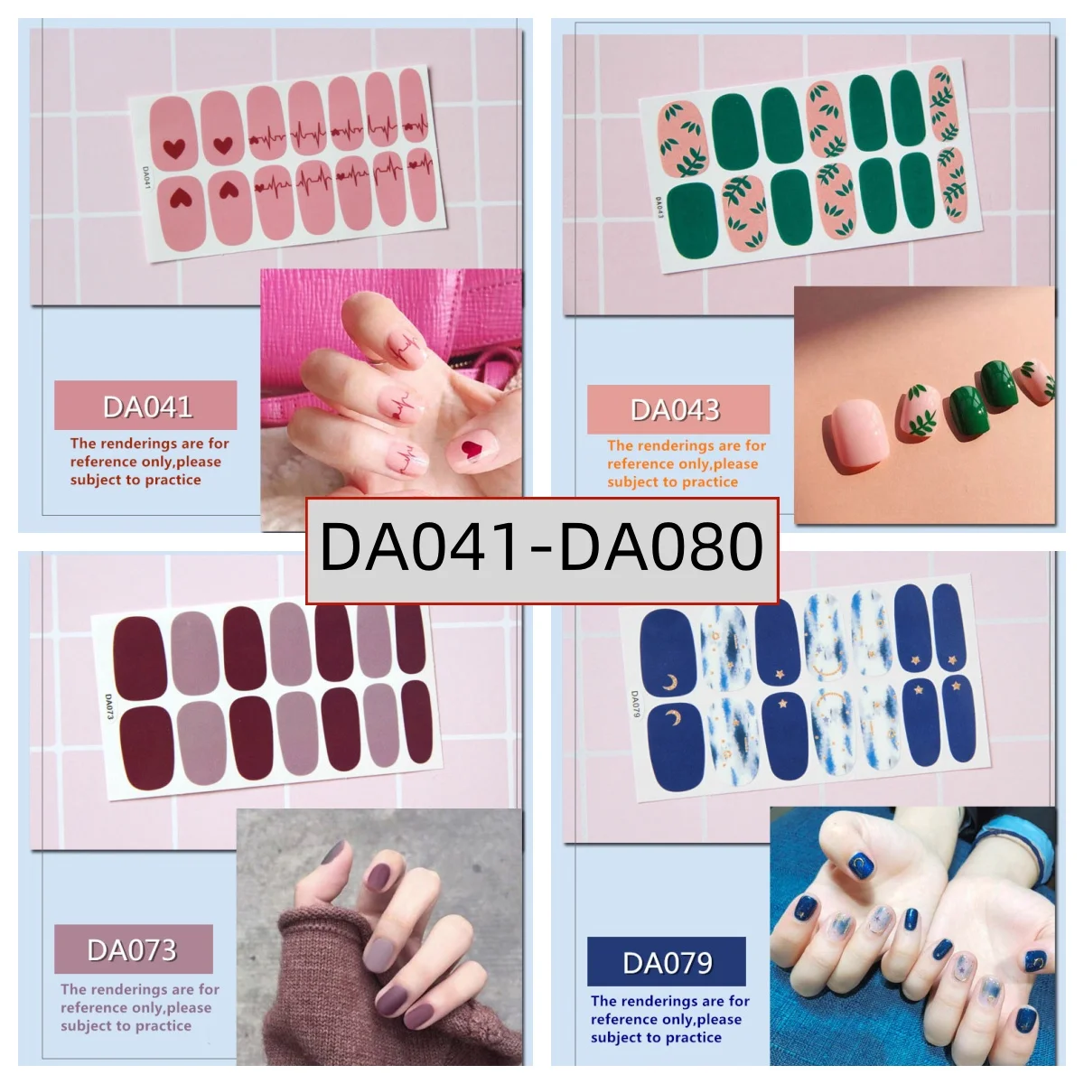 14 końcówek/arkusz seria brokatowa błyszczący Manicure Decoracion zaprojektowane naklejki artystyczne do paznokci 2020 ozdoby do paznokci okłady do paznokci błyszczące