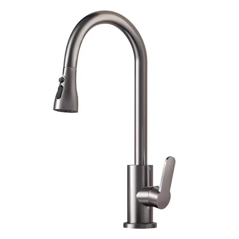 360° Swivel Pull Out Kitchen Faucet, Hot Cold Anti-Splash Sink Mixer Tap