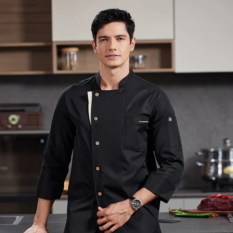 Restaurant Cook Jacket and Apron Cap Food Service Kitchen Cooking Costume Pizzaiolo Chef Uniform Bakery Cafe Waiter Work Shirts