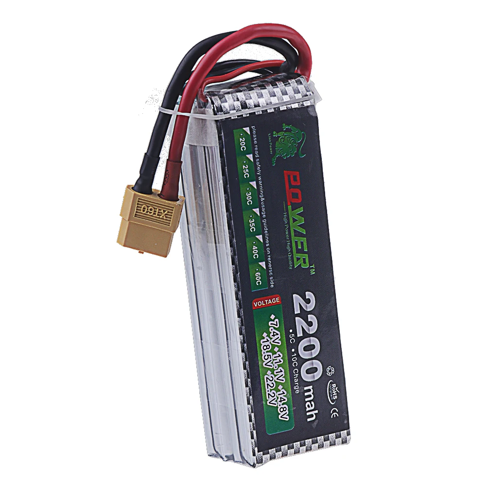 14.8V 2200mAh Rechargeable Battery For RC Airplane, Quadcopter, Off-road Racing Car, Vehicle, 4S 40C Lipo Batteries