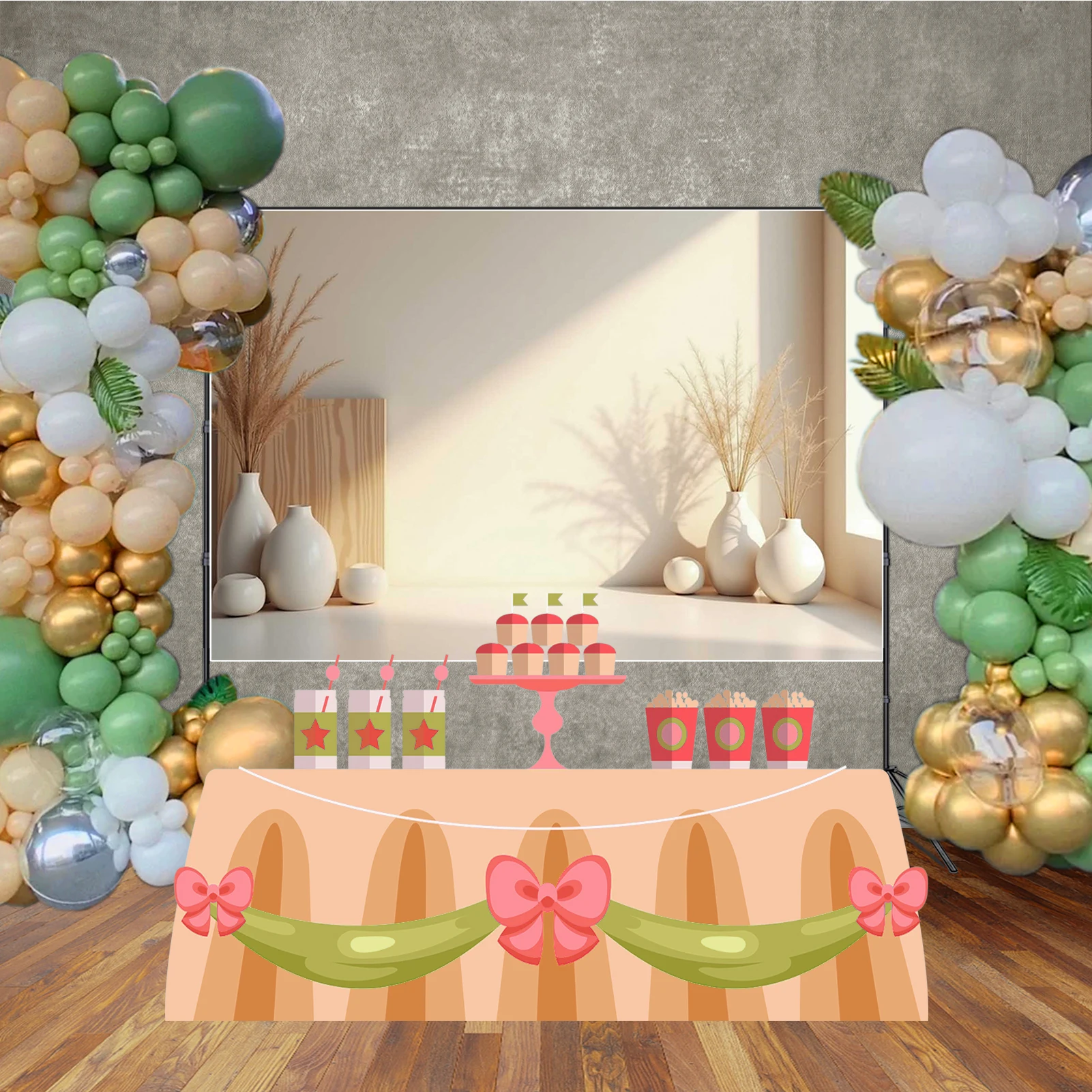 MOON.QG غرفة داخلية خلفية الزفاف المنزل فيديو بدوار غرفة المعيشة التصوير خلفية نافذة التكبير فيديو عيد ميلاد