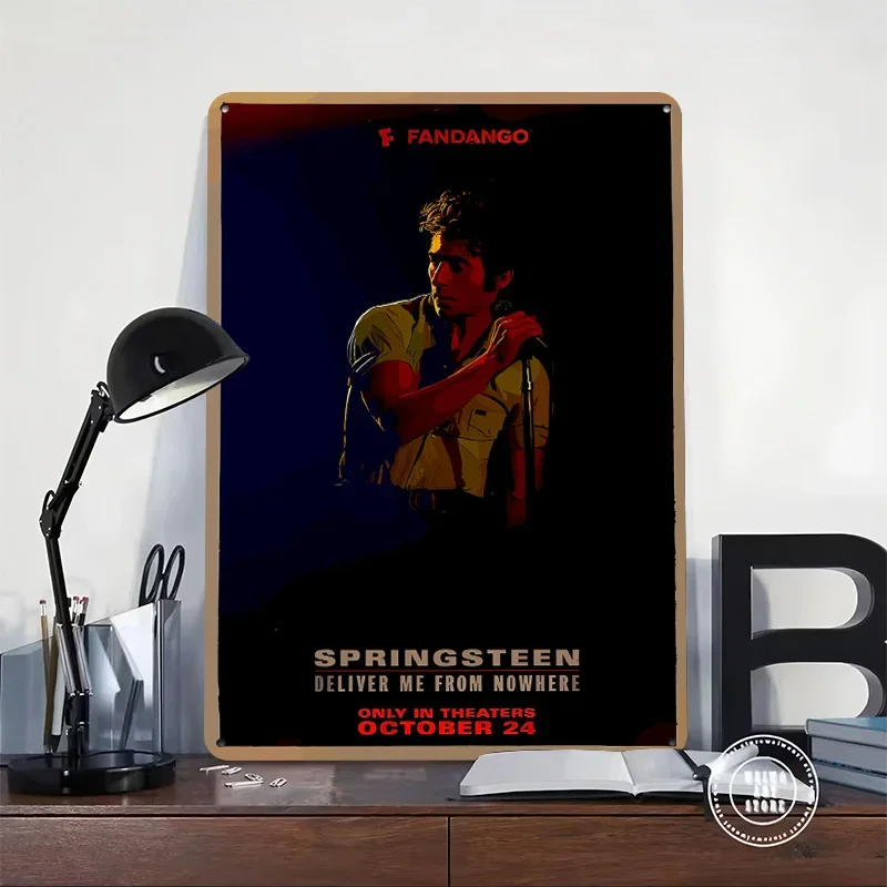 Bruce Springsteen Deliver Me From Nowhere 3D Texture Metal Poster Customized Wall Art Tin Sign Gift for Mancave Home Decoration