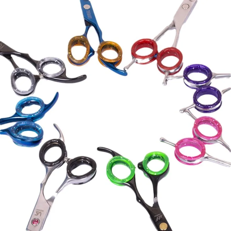 random color 2pcs Colorful Silicone Finger Rings Pet Grooming Scissors Protector Anti-slip Cat Dog Hair Scissors