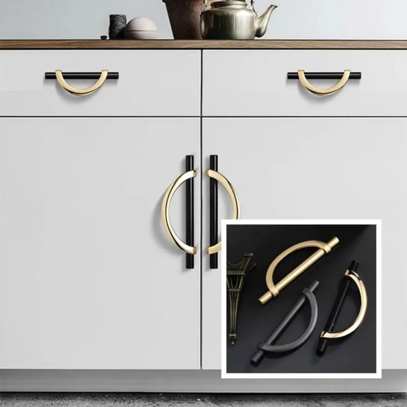 European Gold Cabinet Pulls Centers Kitchen Cabinet Handles Hardware Kitchen Handles for Cabinets Cupboard Handles Drawer Pulls